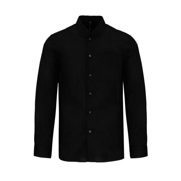 Camicia uomo collo alla coreana - immagine 2