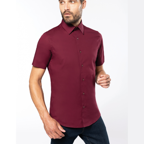 Camicia uomo elasticizzata manica corta