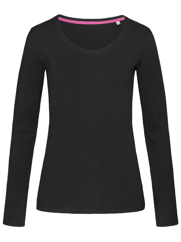 T-shirt donna cotone/elastan m/lunghe - immagine 2