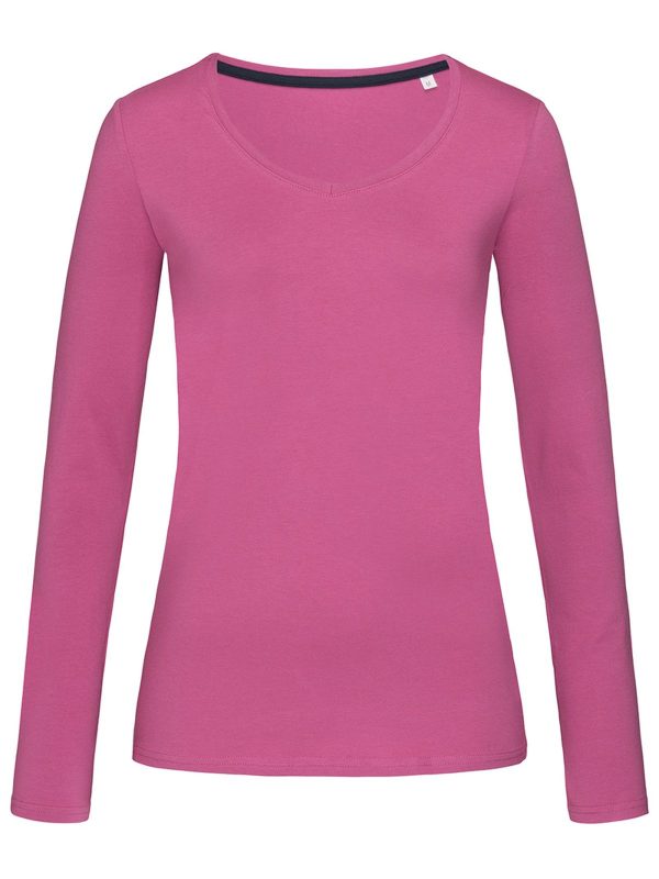 T-shirt donna cotone/elastan m/lunghe - immagine 3