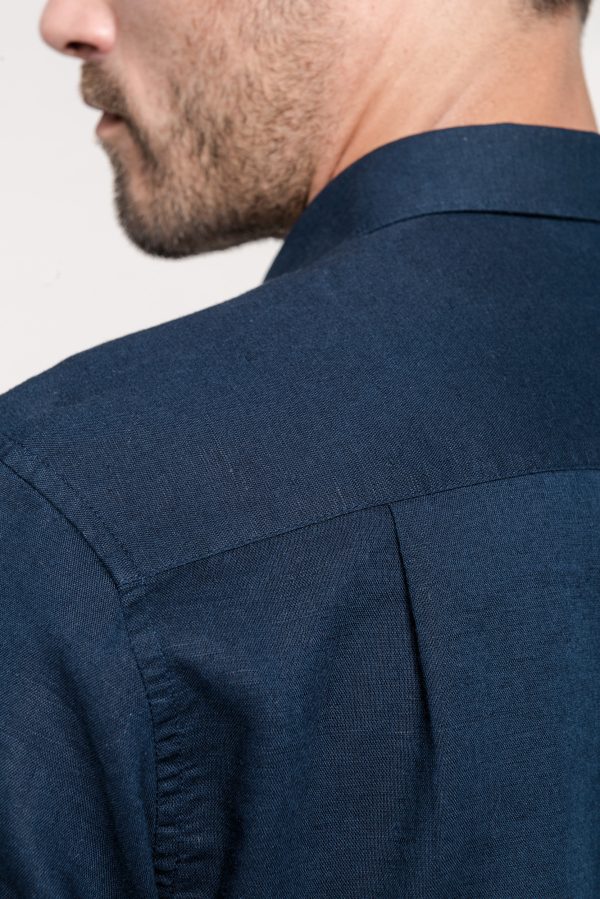 Camicia uomo lino e cotone manica lunga - immagine 3