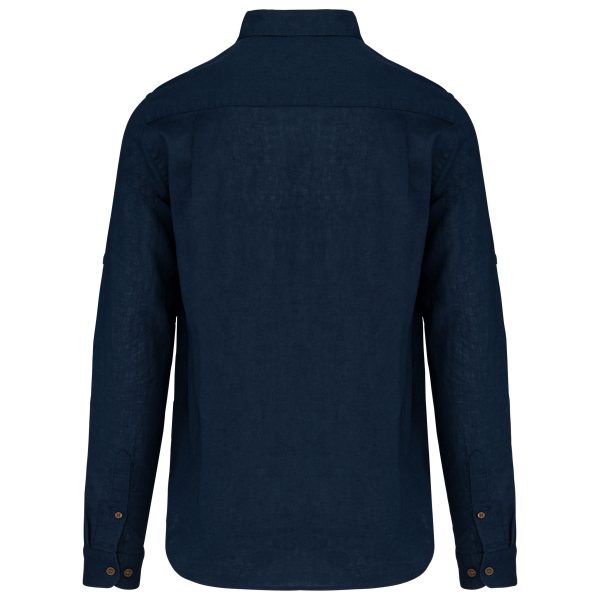 Camicia uomo lino e cotone manica lunga - immagine 6