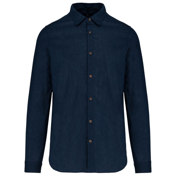 Camicia uomo lino e cotone manica lunga - immagine 4